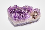 amethyst crystal gemstone mineral quartz healing stone mineralogy stock photo