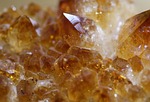 gemstone citrine stone jewel crystal macro mineral yellow stock photo