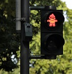 traffic light mainzelmännchen lights road rules of the stock photo