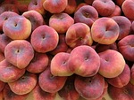 peaches fruits food fresh healthy ripe organic sweet stock photo