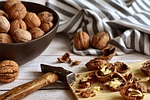 nuts walnuts food nutshell snack crack organic healthy stock photo