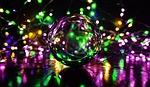 crystal ball-photography bullet lights multicoloured magic reflection stock photo