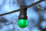 lightbulb party lamp fixed lighting garden light green stock photo
