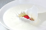 milk white food sweet drink eat strawberry liquid stock photo
