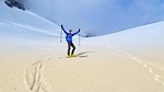 backcountry skiiing nature outdoors freedom snow winter sports stock photo