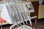 dentist equipment drill bits ache stock photo