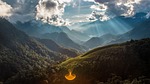 vietnam asia nature mountains hill tree light forest stock photo