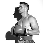 boxing sport model boxer kickboxing sportsman fitness stock photo