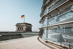 architecture germany building flag stock photo