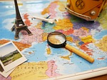 plan your trip vacations to travel tourism route stock photo