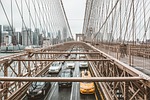 taxi traffic bridge cars vehicles transportation new york stock photo
