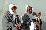 tunisia bedouin men friendship old quiet view stock photo
