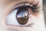eye girl human sight vision macro beauty stock photo