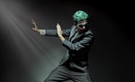 joker guilty makeup sad gray stock photo