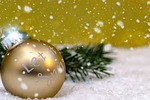 christmas time decorations ball ornament winter nature snow stock photo