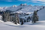 winter hochybrig pre-alps swiss alps switzerland nature snow stock photo