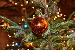 christmas ball decoration advent deco fir illumination twinkle stock photo