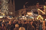 christmas market frankfurt germany advent decoration lights bells stock photo