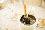 champagne restaurant ice gastronomy drink glass party the stock photo