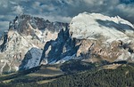 mountain nature landscape seiser alm south tyrol dolomites stock photo