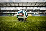 soccer ball nature stadium field football sport grass stock photo