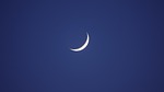 moon crescent eve waxing stock photo