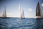 sailing great lakes mackinac island yachts sailboats regatta stock photo