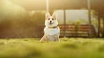 dog nature pet corgi cute animal stock photo