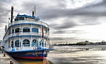 ship port paddle steamer steamship wheeler riverboat cruise stock photo