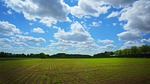 landscape germany rural heaven clouds nature field walk stock photo