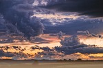 clouds sky storm nature thunderstorm threatening mood stock photo