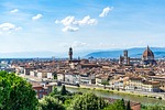 florence italy panorama city tuscany cathedral building europe stock photo