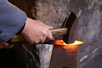 forge craft hot to form iron blacksmith blacksmithing stock photo