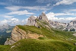 landscape mountains peak summit mountain range countryside scenery stock photo