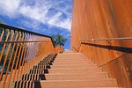 stairs steps staircase stairway stairstep stair railing stock photo