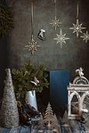 stars lantern ice skates fir tree indoor holly stock photo