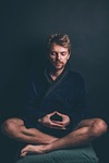 male meditate meditation spiritual zen man meditating peace stock photo