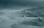 storm waves ocean stormy nature pacific mist sea stock photo