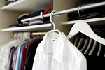 wardrobe coat hanger dressing room garment racks fashion stock photo