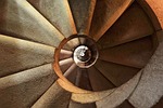 staircase spiral architecture interior stairs steps stairway stone stock photo