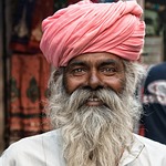 man india hindu portrait hinduism bearded beard old stock photo