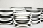 plate stack dishes of plates white do the stock photo