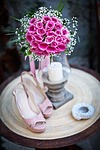 wedding flower background bouquet bridal shoes wallpaper heels stock photo