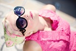 summer young woman pretty nature sunglasses sunshine glamour stock photo