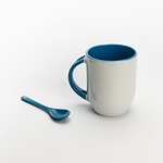 coffee cup tea spoon mug of white drink stock photo