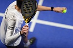 paddle tennis sports athletes padel stock photo