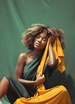 eris colors afro model stock photo
