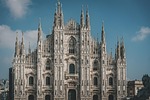 duomo cathedral milan italy church facade architecture gothic stock photo
