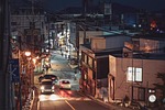 south korea nature street seoul dusk sunset city stock photo