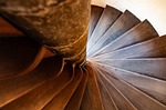 stairs spiral staircase wood stairway steps wooden stock photo
